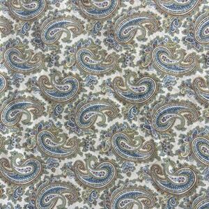 Lauren Ralph Lauren Paisley Queen Flat Sheet Cotton‎ 102x97 Inches